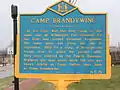 Camp Brandywine historic marker in Greenville, Delaware
