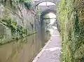 Canal cutting by Chester city walls