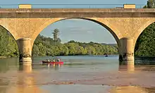 Canoeing on the river Dordogne (river)