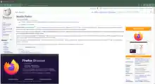 Capture d'écran de Mozilla Firefox version 100.0