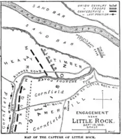 Map of the Capture of Little Rock