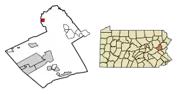 Location of East Side in Carbon County, Pennsylvania.