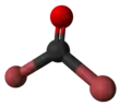 Ball-and-stick model of carbonyl bromide