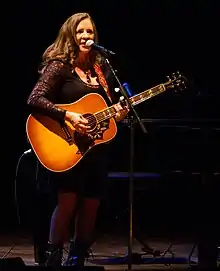 Carlene Carter performing live inside the Stephens Auditorium in Ames, Iowa in September 2016