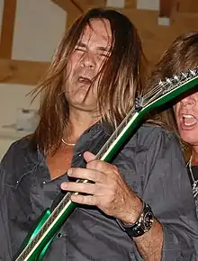 Cavazo performing at Camp Taji, September 2008