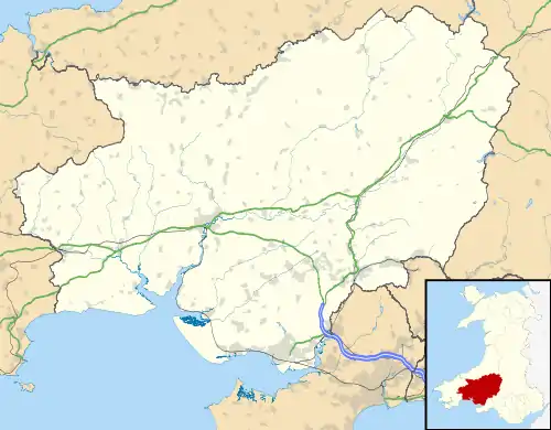 Llansteffan is located in Carmarthenshire