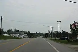 Looking south at Carney along U.S. Route 41