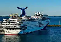 Carnival Paradise in Carnival Cruise Line's new livery, 2022