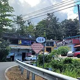 Puerto Rico Highway 164 in Barrio Nuevo, Naranjito