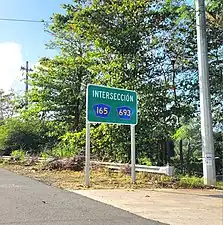 PR-2 near its junction with PR-165 and PR-693