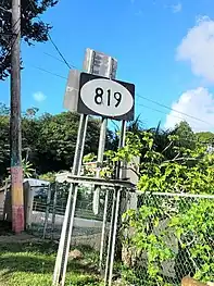 Puerto Rico Highway 819 in Mucarabones barrio