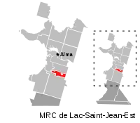 Location of Hébertville-Station