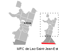 Location of Lac-Moncouche