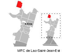 Location of Saint-Ludger-de-Milot
