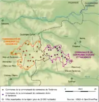 The Tardenois today, divided into two municipal federations