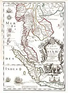 1686 Map of the Kingdom of Siam