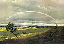 Caspar David Friedrich: Landschaft mit Regenbogen, (Landscape with rainbow) (ca 1810)