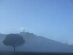 Autumn view of the castle from Bigurro valley