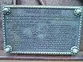 Close-up of the trophy cannon's plaque.