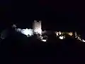 View of the Cornatel Castle at night.