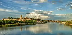 Duero river over the city of Zamora.