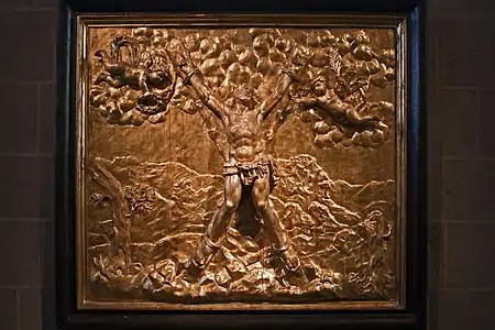 History of Saint Andew  by Pierre Vaneau, gilded wood, (17th century)