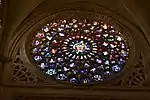 Rose window of west facade of Toledo Cathedral (end of 15th century)