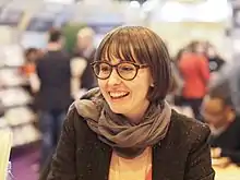 Catherine Leroux at the Salon du livre de Paris in 2014.