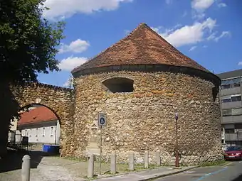 The Celje Water Tower, part of the town walls, built after 1451