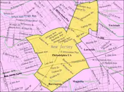 Census Bureau map of Barrington, New Jersey