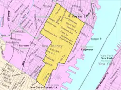 Census Bureau map of Cliffside Park, New Jersey