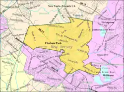 Census Bureau map of Florham Park, New Jersey