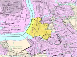 Census Bureau map of Gloucester City, New Jersey