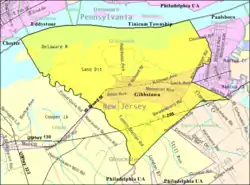 Census Bureau map of Greenwich Township, Gloucester County, New Jersey