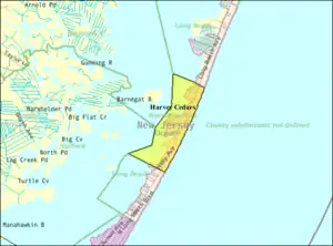 Census Bureau map of Harvey Cedars, New Jersey