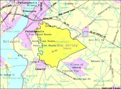 Census Bureau map of Mannington Township, New Jersey