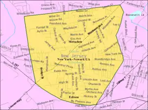 Census Bureau map of Metuchen, New Jersey