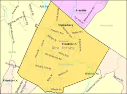 Census Bureau map of Ogdensburg, New Jersey