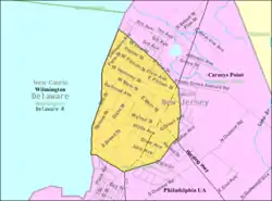 Census Bureau map of Penns Grove, New Jersey