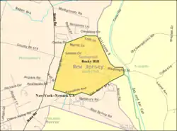 Census Bureau map of Rocky Hill, New Jersey