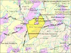 Census Bureau map of Roxbury Township, New Jersey