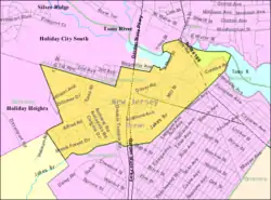 Census Bureau map of South Toms River, New Jersey