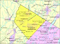 Census Bureau map of Vernon Township, New Jersey