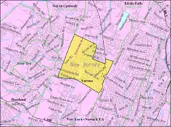 Census Bureau map of Verona, New Jersey