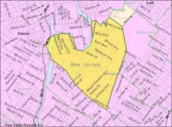 Census Bureau map of Wallington, New Jersey