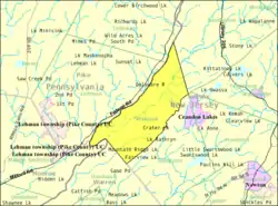 Census Bureau map of Walpack Township, New Jersey