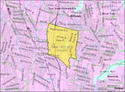 Census Bureau map of the Township of Washington, Bergen County, New Jersey