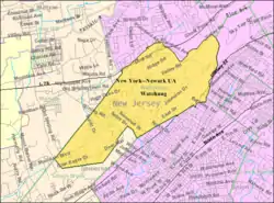 Census Bureau map of Watchung, New Jersey