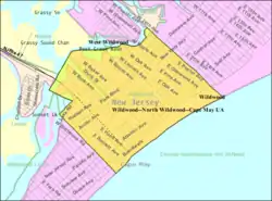 Census Bureau map of Wildwood, New Jersey