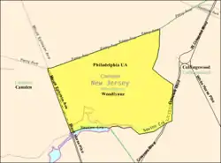 Census Bureau map of Woodlynne, New Jersey